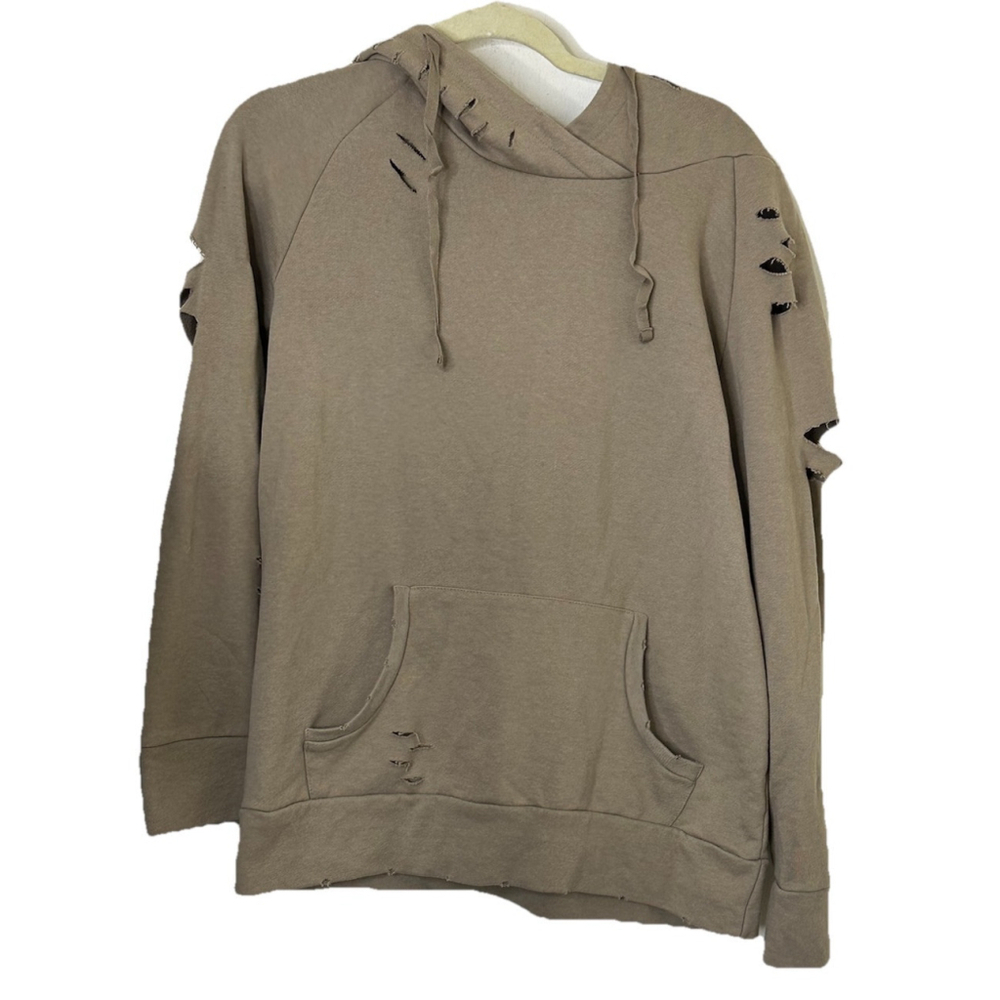 Chelsea DeBoer Lily Lottie Distressed Pullover Hoodie Size L Goth Y2K Thrashed